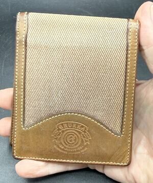 Vintage Ghurka Marley Hodgson Wallet Brown Leather Canvas Good Used Cond -C25/2